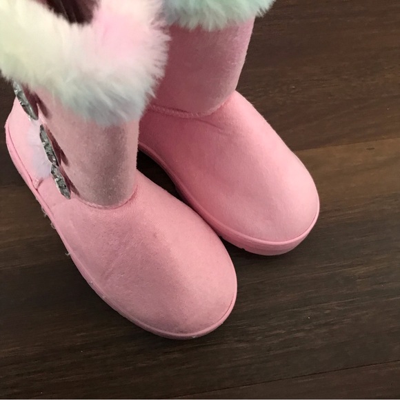 Bebe Girl's Fur Lined Winter Boot with Rhinestone Details NWT - Picture 7 of 11